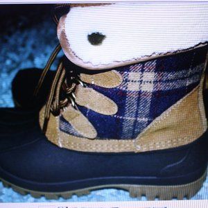STQ Women's Plaid Winter Boots